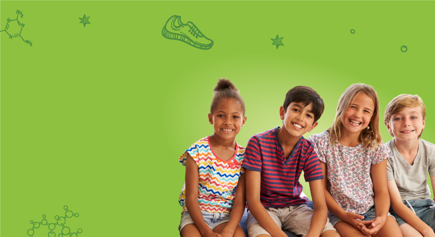 Kids sitting on a table
